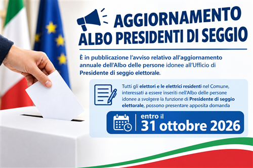 Aggiornamento Albo Presidenti di seggio 2026